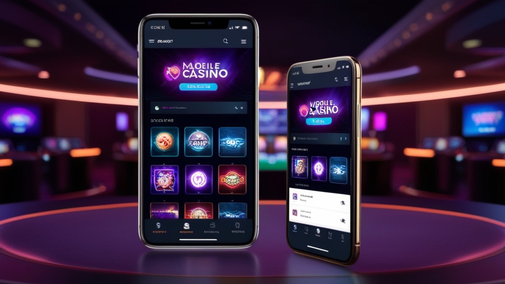 Smartphone en tablet met een overzichtelijke mobiele casino-lobby